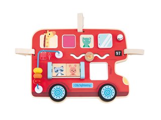 Lelin® Houten Activiteitenbord – Bus